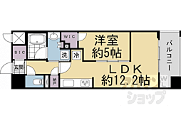 ラシュレ京都西大路 1LDKの間取図画像