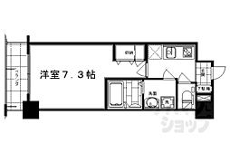 エスリード烏丸五条駅前 1Kの間取図画像