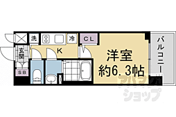 エスリード京都吉祥院 ヴィーナ 1Kの間取図画像