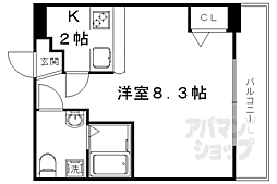 グランドーリア西院 1Kの間取図画像