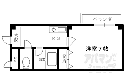 クラルテ31 1Kの間取図画像