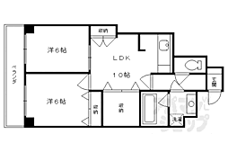 プレジャーコート 2LDKの間取図画像
