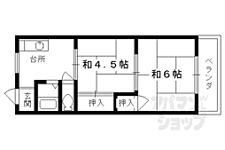 コーポ十条 2Kの間取図画像