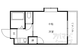 メゾングリーンピア 1Kの間取図画像