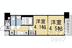 京都市南区吉祥院西ノ庄西浦町マンション 2Kの間取図画像
