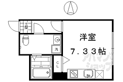 ブリエ五条大宮 ワンルームの間取図画像
