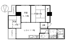 エクセレンス飛鳥 3LDKの間取図画像