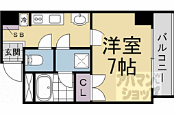 パインベルテ2 1Kの間取図画像