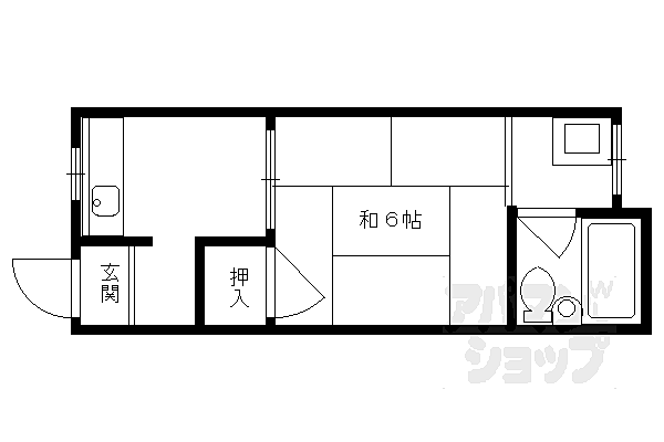 京屋ハイツ 101｜京都府京都市中京区壬生梛ノ宮町(賃貸アパート1K・1階・19.50㎡)の写真 その2