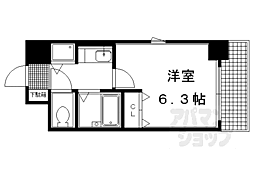 プレサンス京都烏丸御池2 1Kの間取図画像
