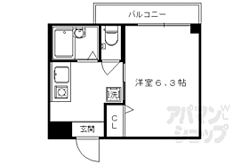 京都府京都市右京区西院三蔵町（賃貸マンション1K・2階・19.62㎡） その2