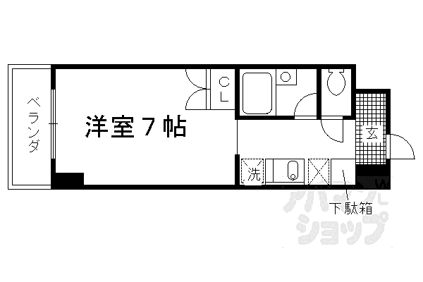 ハウゼ公園前 303｜京都府京都市中京区壬生御所ノ内町(賃貸マンション1K・3階・19.44㎡)の写真 その2