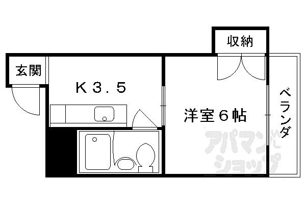 エクセレント東山 302｜京都府京都市東山区福稲柿本町(賃貸マンション1K・3階・20.00㎡)の写真 その2