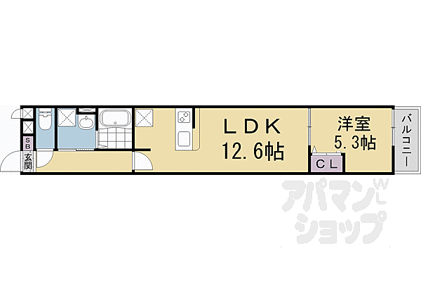 京都府京都市上京区今図子町(賃貸マンション1LDK・2階・42.60㎡)の写真 その2