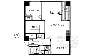 御所南グリーンマンション東洞院 502 ｜ 京都府京都市中京区夷川通東洞院西入ル壺屋町（賃貸マンション3LDK・5階・71.68㎡） その2