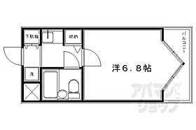 京都府京都市上京区大宮下長者町下ル清元町（賃貸マンション1K・1階・20.20㎡） その2