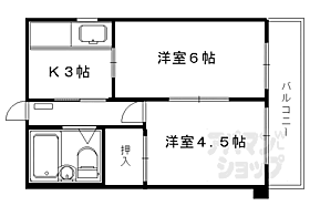 京都府京都市中京区西ノ京内畑町（賃貸マンション2K・4階・32.00㎡） その2