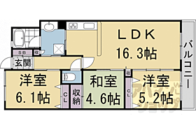 京都府京都市中京区西ノ京平町（賃貸マンション3LDK・2階・63.46㎡） その2