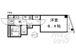 JR東海道・山陽本線 西大路駅 徒歩7分の賃貸マンション 6階1Kの間取り