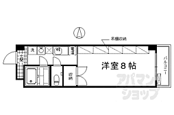 JR東海道・山陽本線 京都駅 徒歩12分の賃貸マンション 5階1Kの間取り