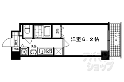 プレサンス京都鴨川彩華 4階1Kの間取り