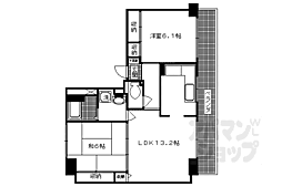 阪急京都本線 西院駅 徒歩8分の賃貸マンション 2階2LDKの間取り