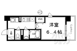 アルティスタ祇園 1Kの間取図画像