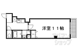 グランジュール綾小路 2階1Kの間取り