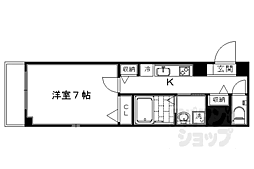 JR東海道・山陽本線 京都駅 徒歩9分の賃貸マンション 3階1Kの間取り