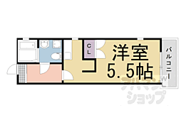 グランドーリア大宮松原 4階1Kの間取り