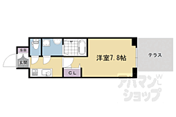 JR東海道・山陽本線 西大路駅 徒歩5分の賃貸マンション 1階1Kの間取り