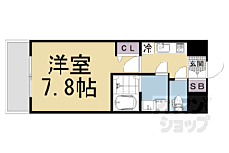 JR東海道・山陽本線 西大路駅 徒歩15分の賃貸マンション 3階1Kの間取り