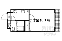 サイト祇園八坂 2階1Kの間取り