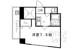JR山陰本線 太秦駅 徒歩12分の賃貸マンション 4階1Kの間取り