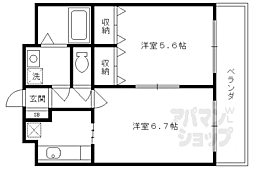 ＤＥＴＯＭー1東福寺 322 3階2Kの間取り
