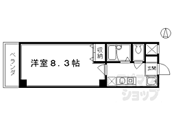 JR東海道・山陽本線 京都駅 徒歩4分の賃貸マンション 7階1Kの間取り