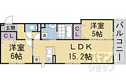 カーサ小米 2LDKの間取図画像