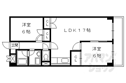 グレイスヴィラ阿部 2LDKの間取図画像