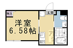 オリエント五条坂 1Kの間取図画像
