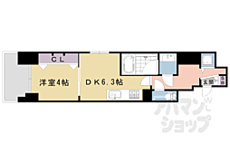 ベラジオ京都梅小路 1DKの間取図画像