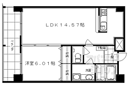 HF四条河原町レジデンス 1LDKの間取図画像