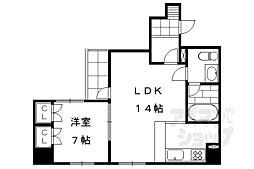 佐々木マンション 1LDKの間取図画像