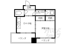 オルテンシア 1DKの間取図画像