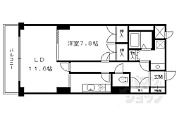 グランフォルム京都祇園 1LDKの間取図画像
