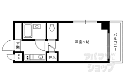 ブリスアビタシオン 1Kの間取図画像
