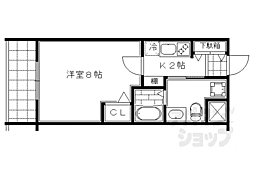 RAN-NIJO 1Kの間取図画像