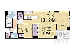 グランドメゾン京都御池通 1SLDKの間取図画像