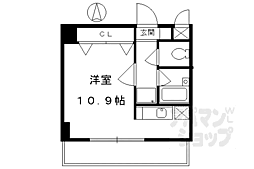 らくさいめぞん2 ワンルームの間取図画像