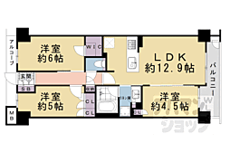 ファインレジデンス京都五条通 3LDKの間取図画像