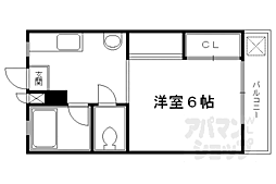 泉谷染工キングズコート 1Kの間取図画像